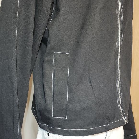 Fashion Nova Black Jacket with White Stitching - Picture 7 of 9